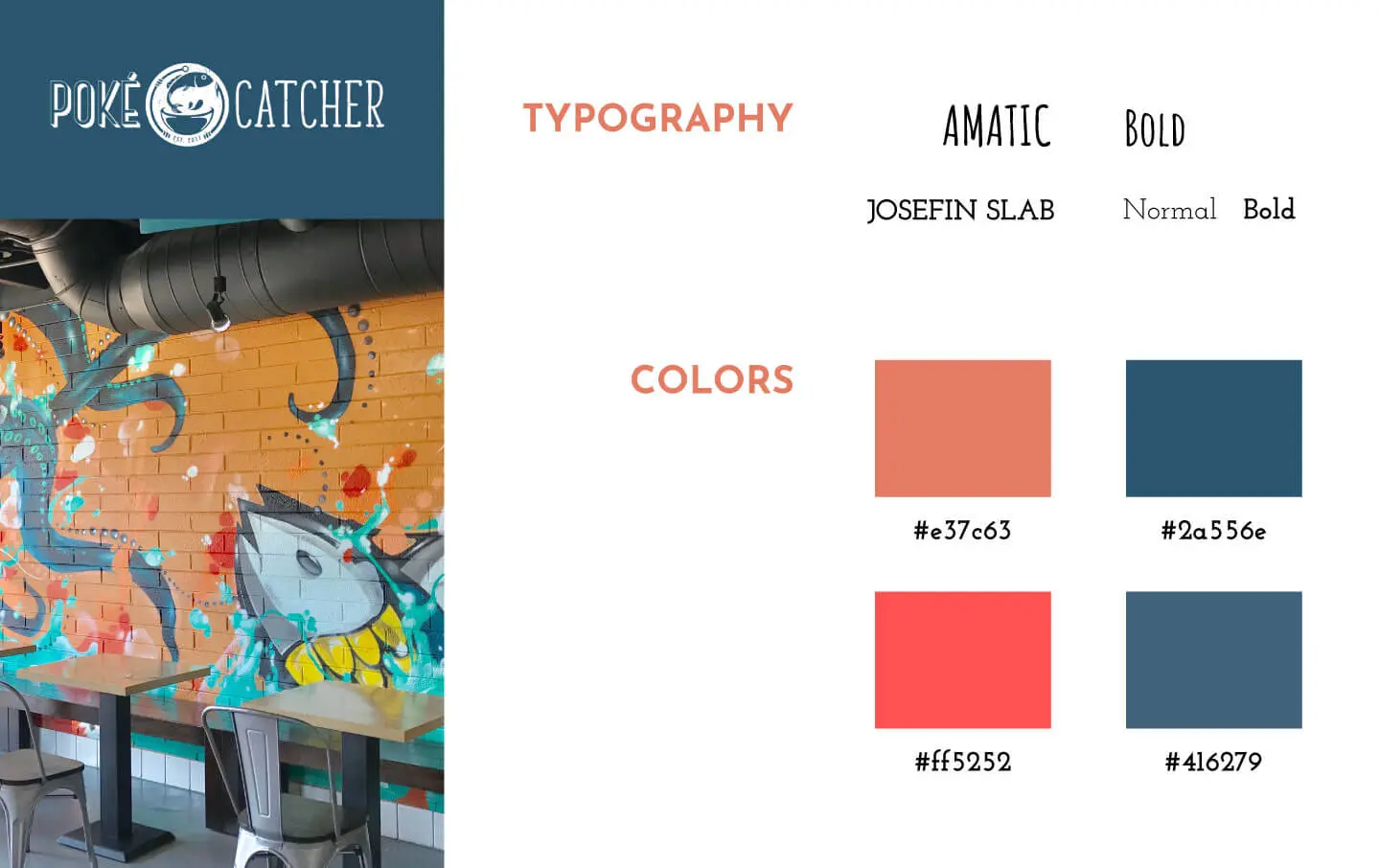 Pok&eacute; Catcher typography and colors